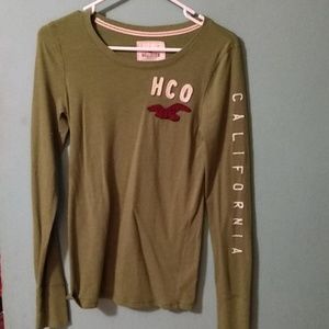Green, Hollister long sleeve, large t-shirt